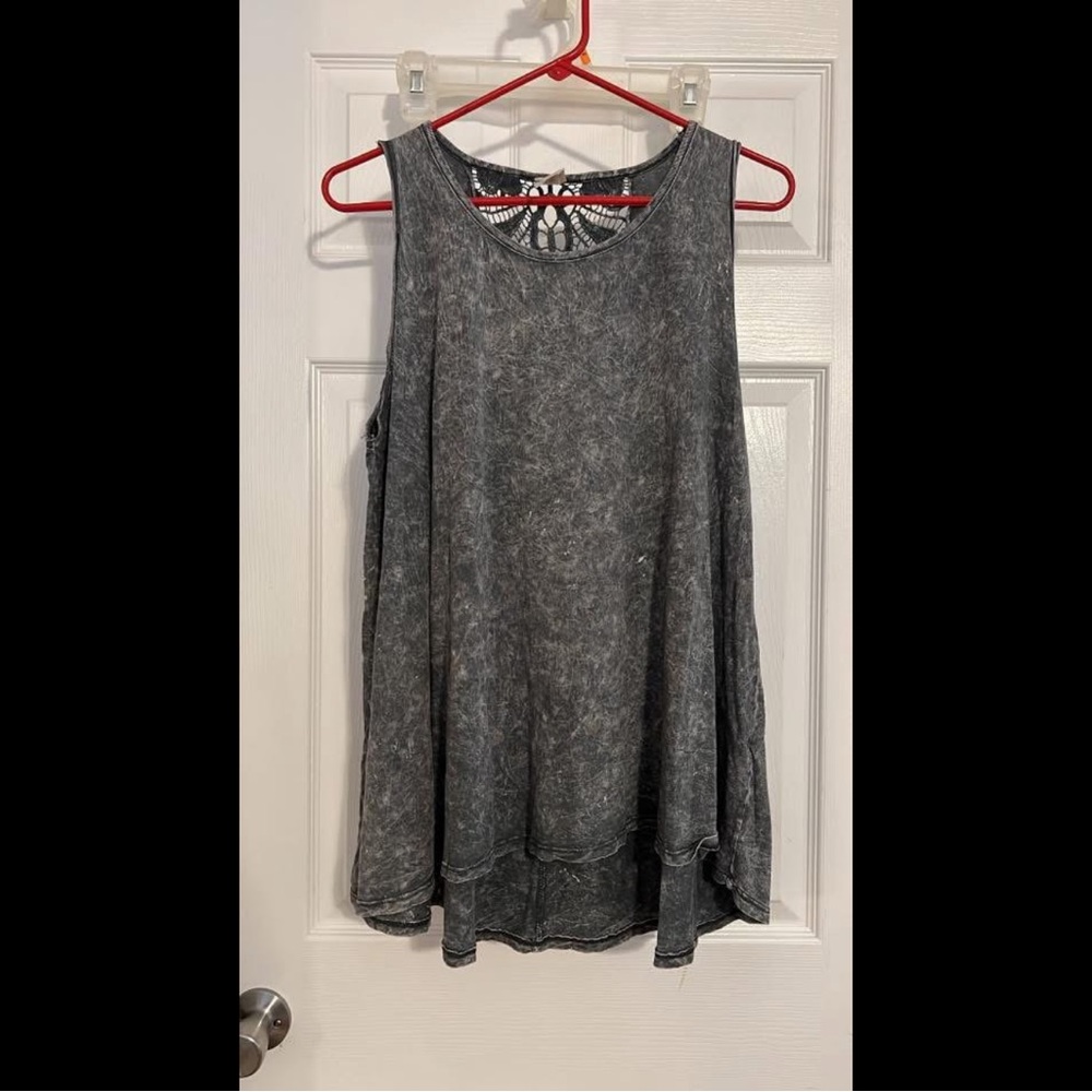 Gray Acid Wash Tank Top